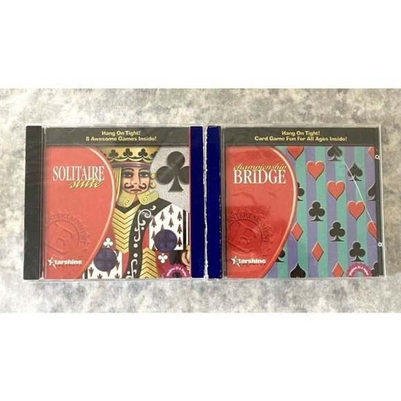 Twin-Pak Starshine Software Championship BRIDGE SOLITAIRE Suite CD-ROM ~ SEALED! - Picture 1 of 9